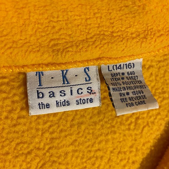 Vintage Yellow Fleece Quarter-Zip Sweatshirt Pullover - Picture 5 of 6